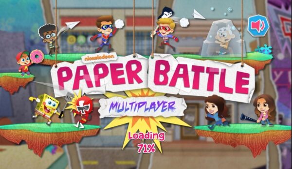Nickelodeon Paper Battle online multiplayer game title screen
