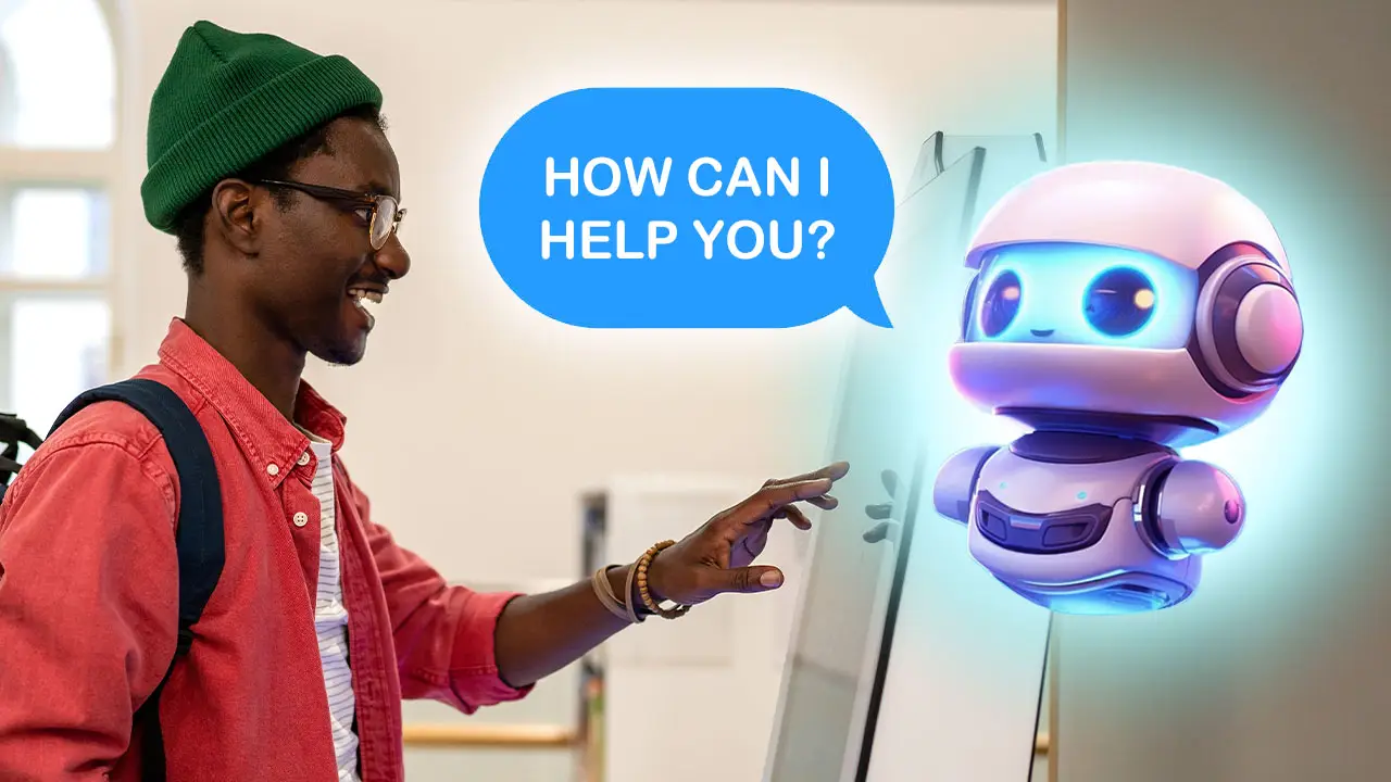 Digital kiosk designed to be asked questions
