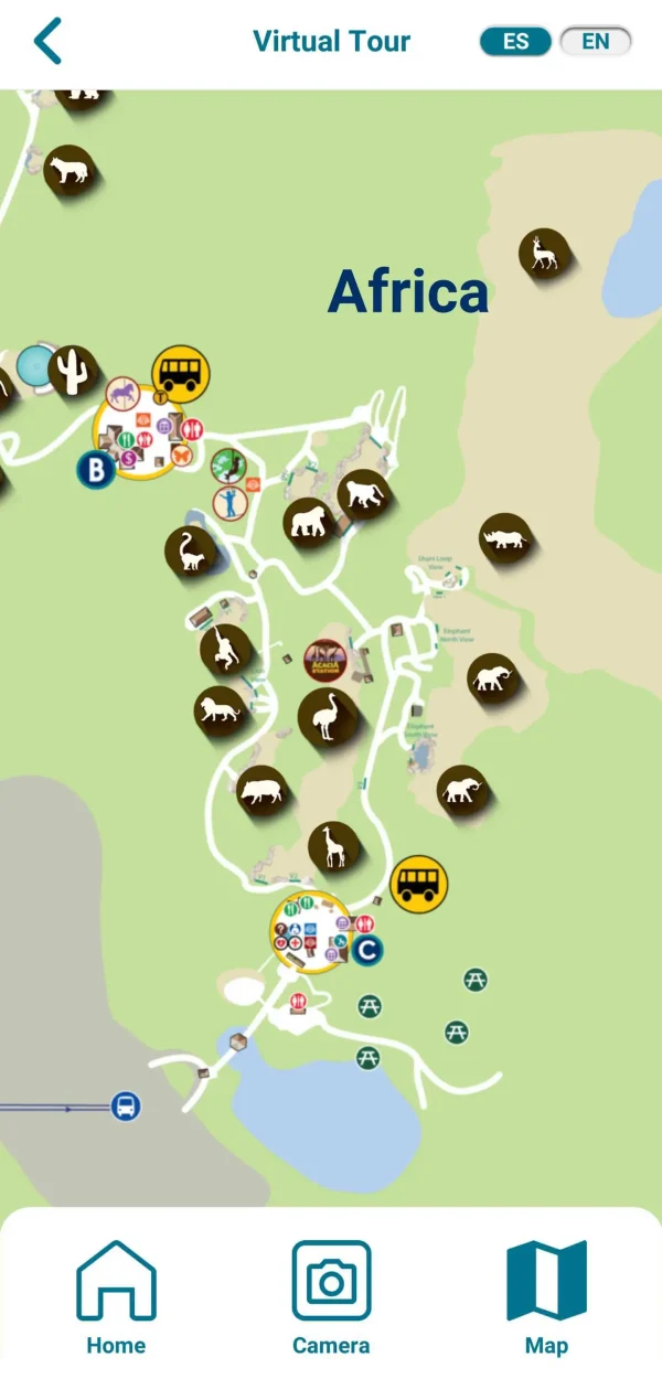 North Carolina Zoo custom app with mapping feture