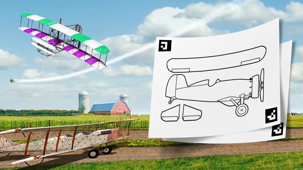 Custom virtual aquarium - historic airplanes