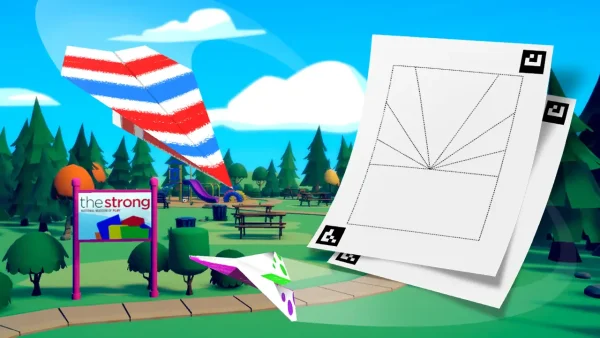 Create and color virtual paper airplanes for the strong museum of play