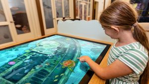 Virtual Coloring Aquarium exhibit at the Destin-Fort Walton Visitor Center