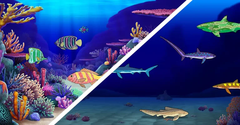 Interactive colloring aquarium