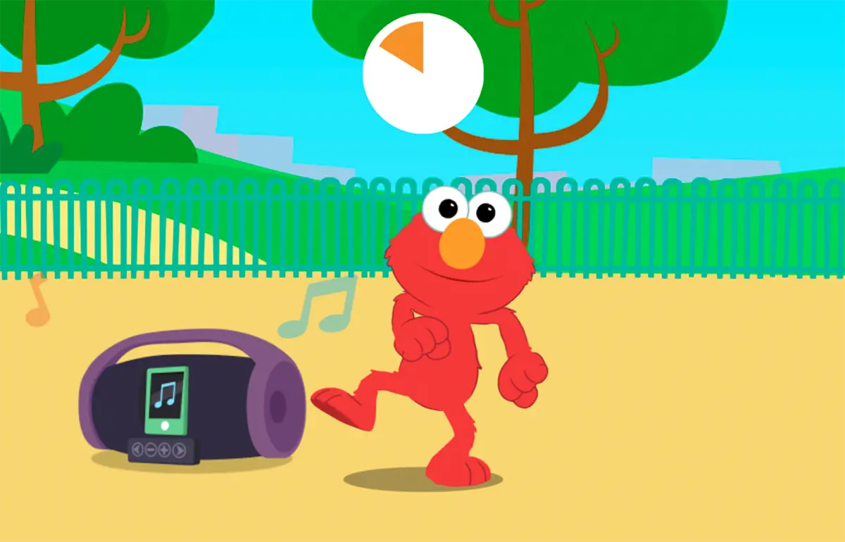 Sesame Street Elmo dance exercise game